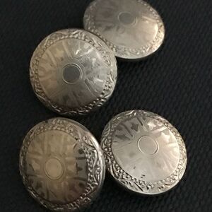 14K white Gold Belais HWK Co, 1915 antique cuff link.